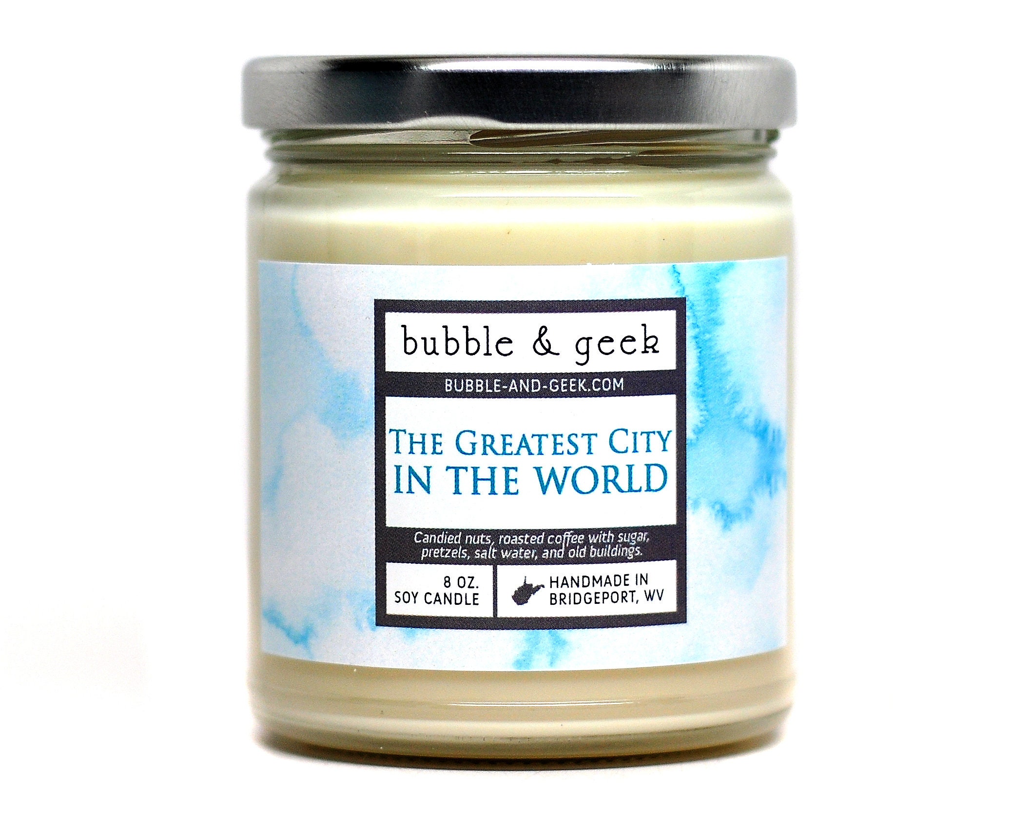 The Greatest City in the World Scented Soy Candle 8 Oz. Jar 