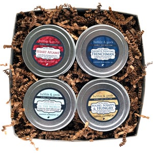 1776/Alexander Hamilton Candle Tin Gift Set - musical theater, history buff