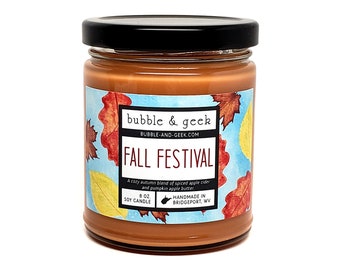 Fall Festival scented soy candle - pumpkin apple butter, apple cider