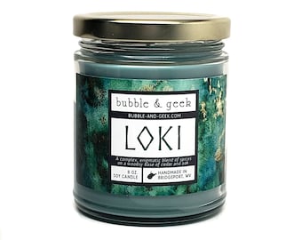 Loki the Norse God Scented Soy Candle Jar