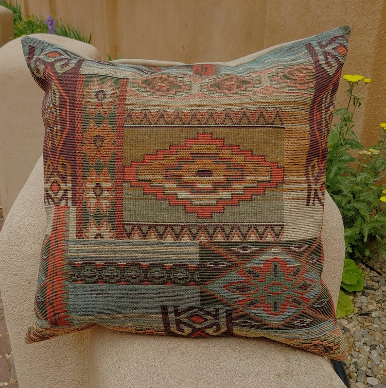 Southwestern Pillow Cover. 16 X 16 to 24 X 24. Soft Rich and Etsy
