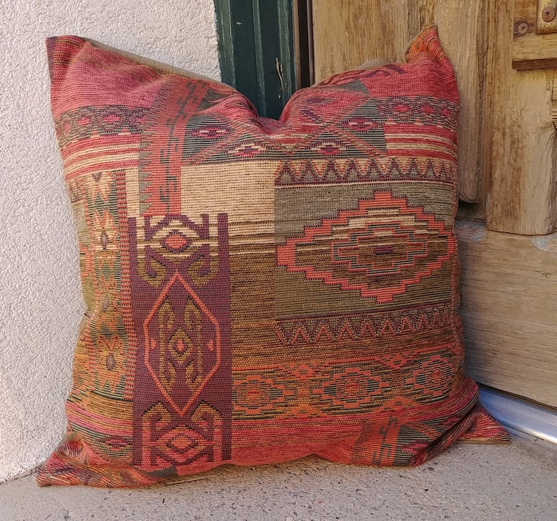 Southwestern Pillow Cover. 16 X 16 to 24 X 24. Rich Upholstery Etsy
