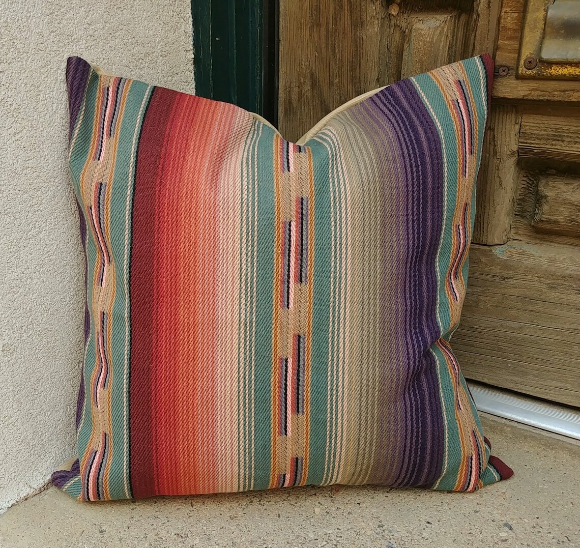 Southwestern Pillow Cover. 16 X 16 to 24 X 24. Soft Woven Etsy