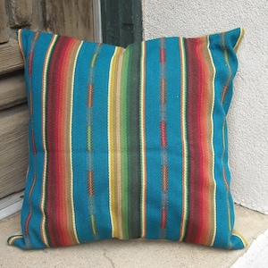 Southwestern Pillow Cover 18 x 18 to 24 x 24. Sturdy woven heavy cotton fabric.  Taos made