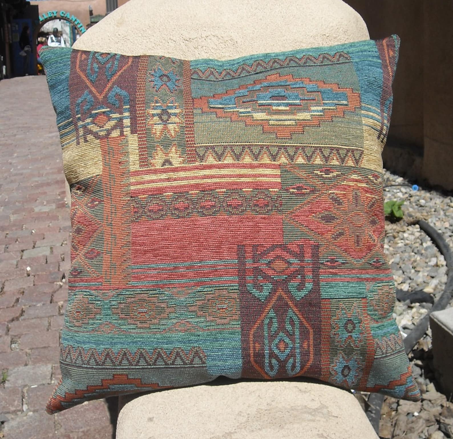 Southwestern Pillow Cover. From 16 X 16 to 24 X 24. Luxurious Etsy
