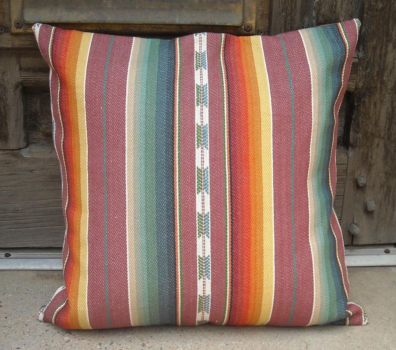 Southwestern Pillow Cover 16 X 16 to 24 X 24. Sturdy Woven Etsy