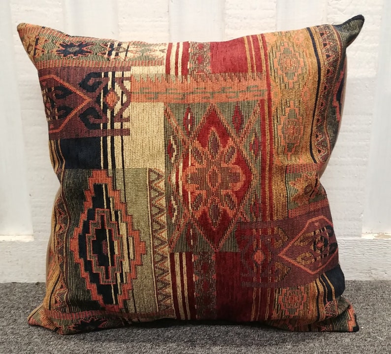 Southwestern Pillow Cover. From 16 X 16 to 24 X 24. Luxurious Etsy