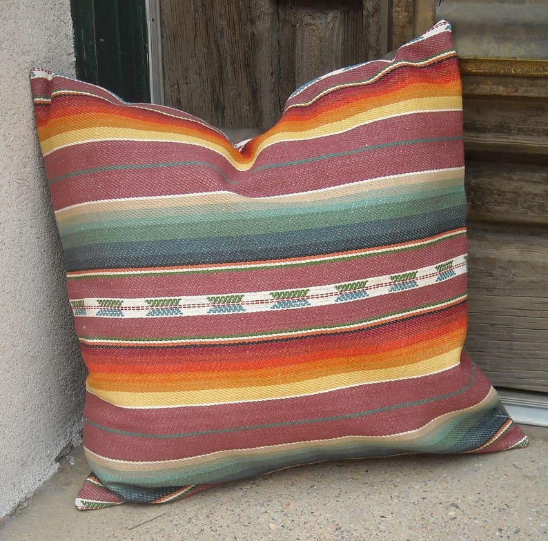 Southwestern Pillow Cover 16 X 16 to 24 X 24. Sturdy Woven Etsy