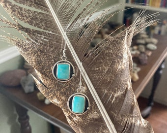 Turquoise and siver earrings