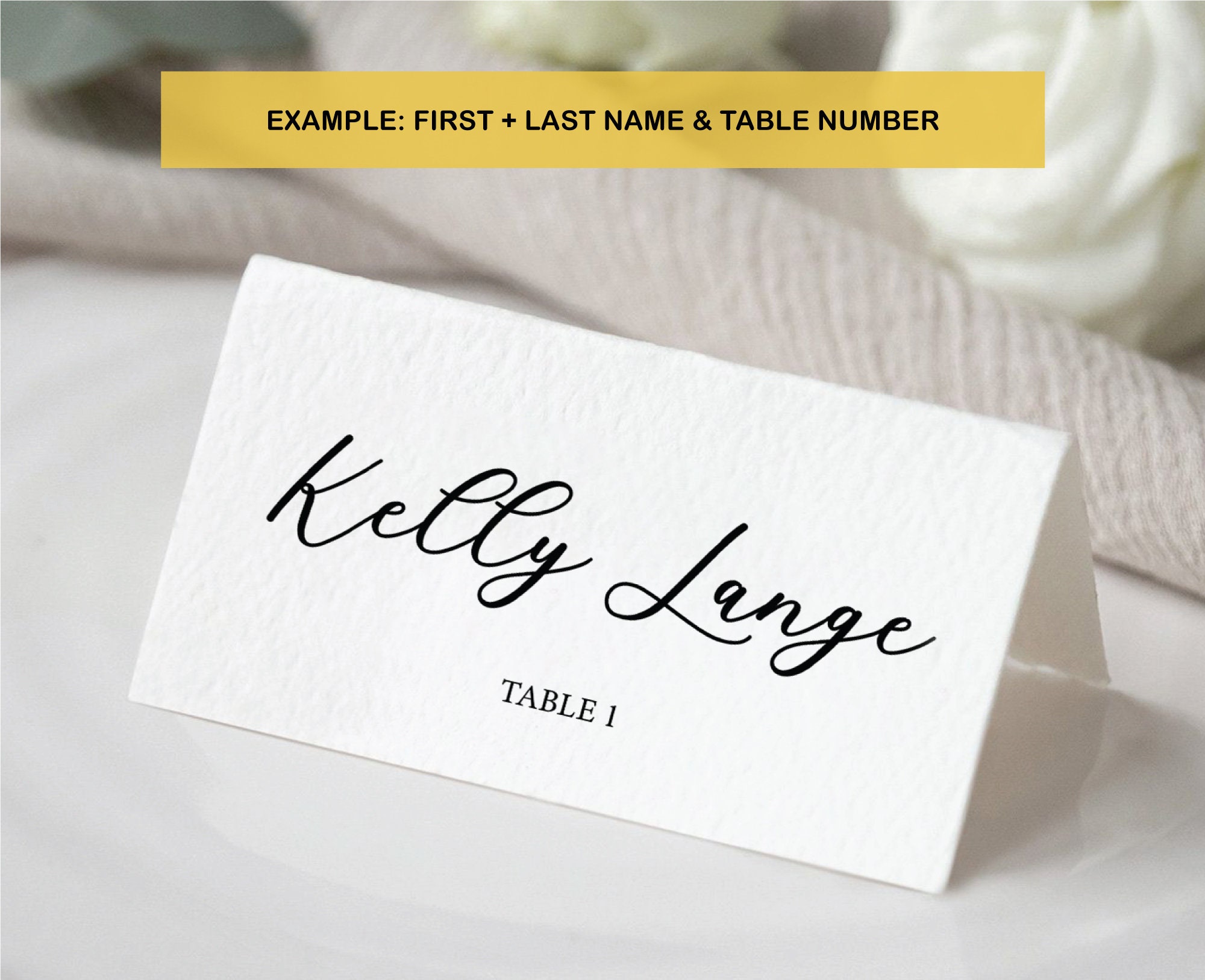 Printable Customizable Table Name Card Wedding Place Cards | Etsy