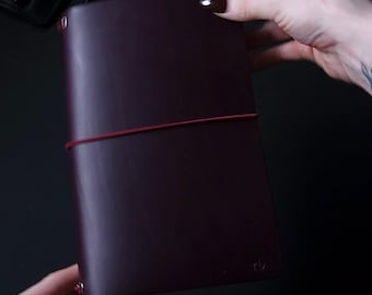 Forest Nine Trifold Leather Planner Cover, Italian Leather, A5, A6, B6, B5, A4 | Document Organizer