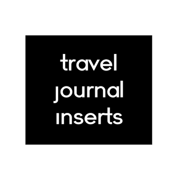 Travel Journal REFILLS only  - handbound refillable notebook inserts, TN refill booklets, Forest Nine handmade journals
