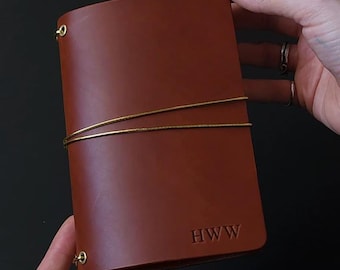 Forest Nine Trifold Leather Journal Cover, Italian Leather, A5, A6, B6, B5, A4 | Heirloom Quality Travel Document Organizer