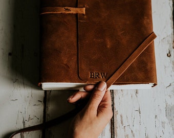 Leather Sketchbook, Leather Journal Notebook