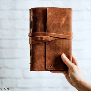 Handmade leather Journal, leather sketchbook, lined leather notebook, last minute gift for him, gift for her, unique gift ideas