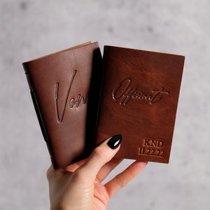 Personalized Leather Vow Books, Officiant Book for Wedding Ceremony - Wedding Gift / Officiant Gift  - Set or Individual Wedding Book