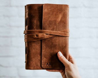 Personalized Leather Journal Notebook Personalized Journal Personalized sketchbook