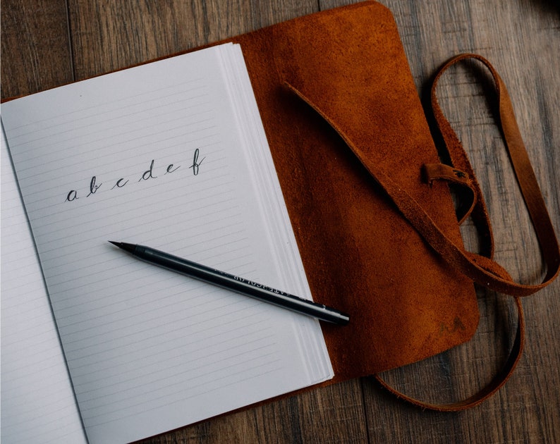 Monogram Sketchbook Lined Journal for Men Large Leather Journal Leather Journal Personalized Writing Journal Handbound Journal