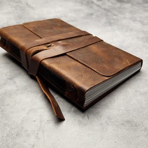 VENTE : journal en cuir, carnet de croquis fait main A6 avec papier d'emballage, carnet de notes avec ou sans doublure, cuir pleine fleur, cadeaux en gros pour employés ou mariage