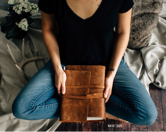 Lined Journal - Leather Journal Lined Paper - Leather Notebook  - Personalized Journal - Lined notebook | Personalized gift for Dad