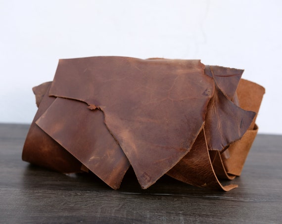 Embossed Leather Pieces - 1 Pound Bag of Scraps & Remnants for