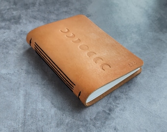 Personalized Leather Sketchbook - Forest Nine