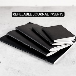 RECARGAS de diarios de viaje únicamente: insertos recargables para cuadernos encuadernados a mano, cuadernillos de recarga TN, diarios hechos a mano de Forest Nine