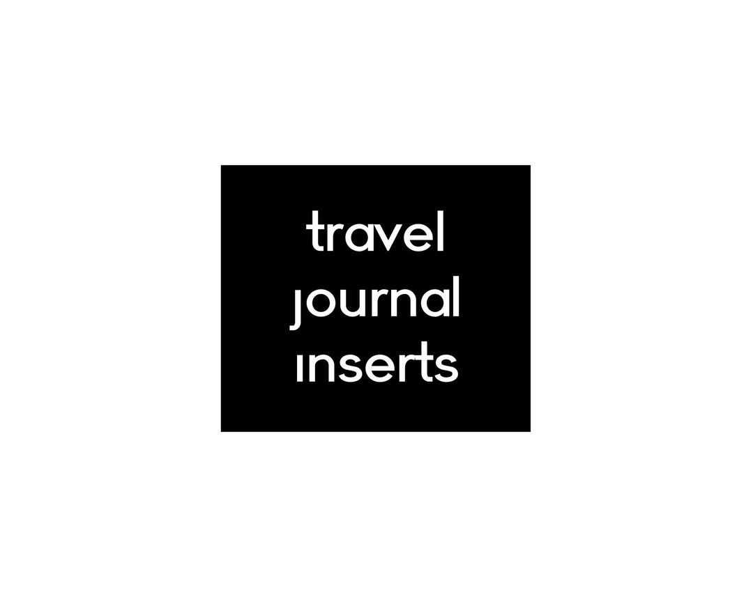 Travel Journal REFILLS Only Handbound Refillable Notebook Inserts, TN