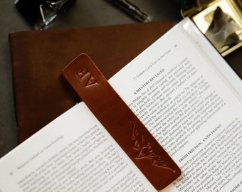 Personalized leather book mark, leather bookmark