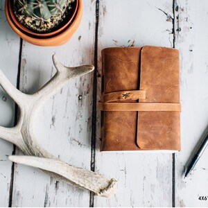 Lined Journal - Leather Journal Lined Paper - Leather Notebook - Personalized Journal - Lined notebook | Personalized gift for Dad image 5