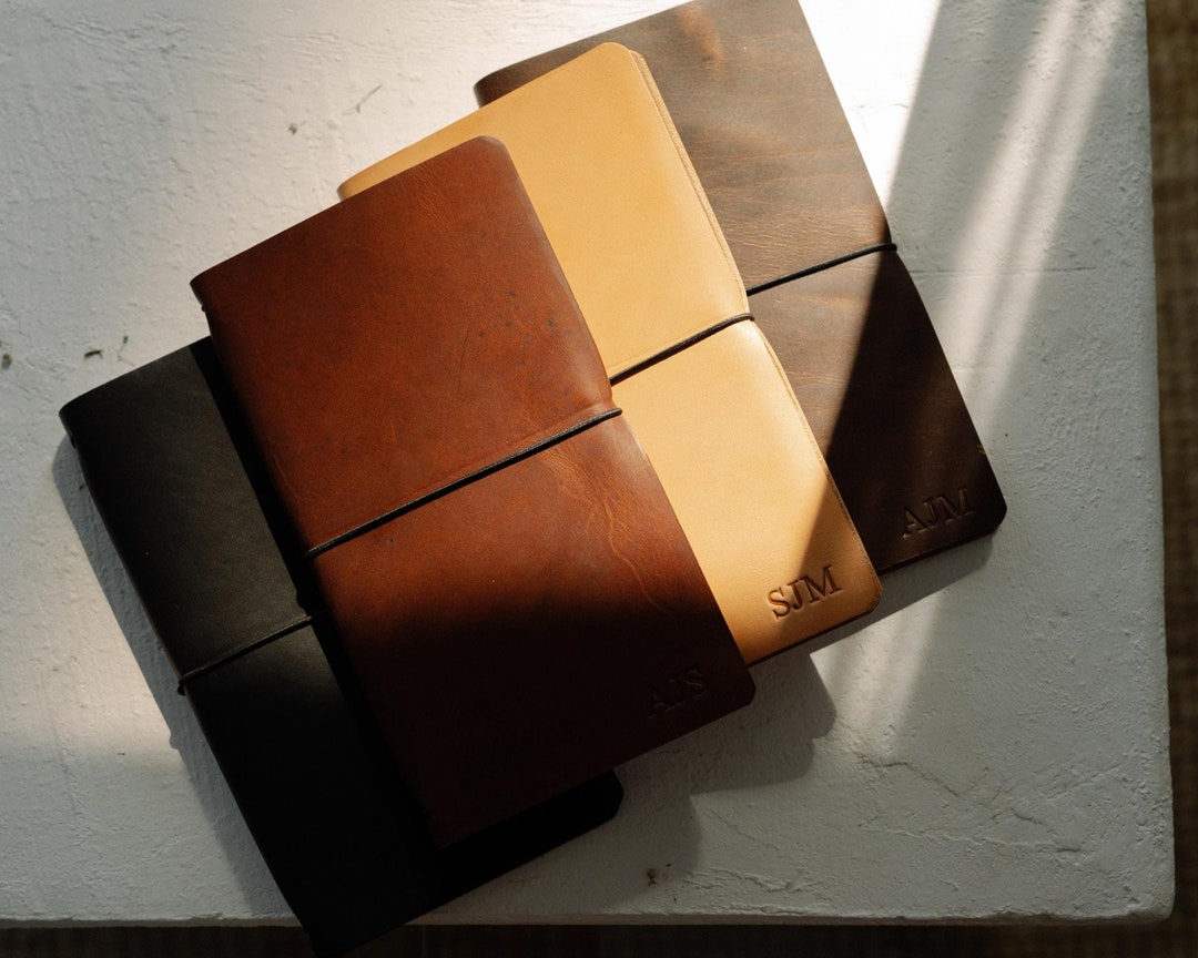 Refillable Personalized Journal Cover / Leather Journal or Sketchbook ...