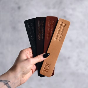 Do more of what makes you happy, personalized Leather Bookmark, positive daily reminder, self love motivational gift  / Gift for avid reader