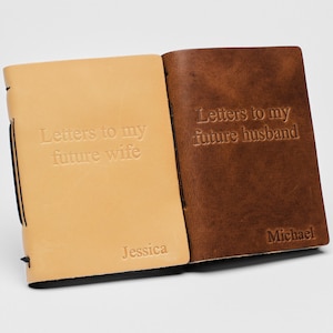 Cartas para mi futuro esposo/esposa, Pequeño diario personalizado para ceremonia de boda - Regalo de bodas, regalo de tercer aniversario UN cuaderno