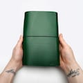Trifold leather journal for Pocket, A6, B6, A5, Standard, B5 or A4 inserts - Personalized Travel Notebook Cover with Name or Initials product logo