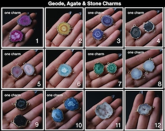 Journal charms, or jewelery - Geode, Agate & Stones