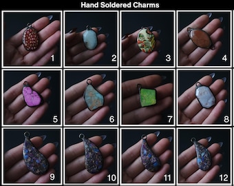 Journal charms, or jewelery - Hand Soldered Journal jewelry