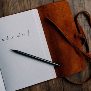 Lined Journal - Leather Journal Lined Paper - Leather Notebook - Personalized Journal - Lined notebook | Personalized gift for Dad image 6