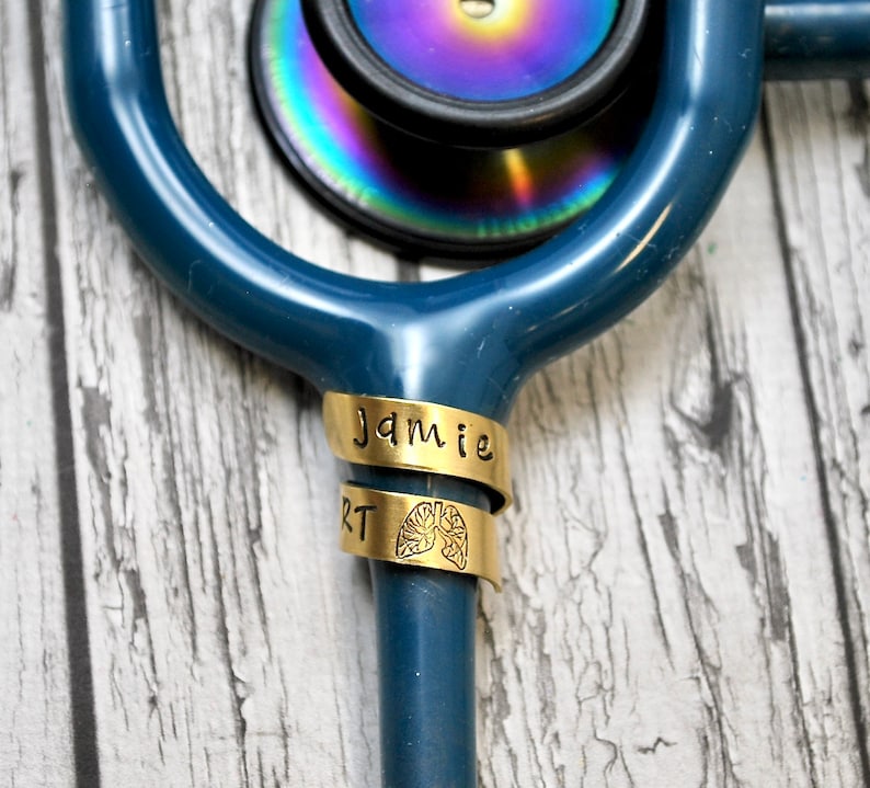 Brass Stethoscope ID Tag Stethoscope Ring Gold Stethoscope Etsy