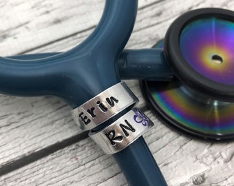 Stethoscope ID Tag, Littmann Name Tag, Stethoscope ID Charm, Personalized Stethoscope Name Tag, Medical Gift, Nurse Gift STY2