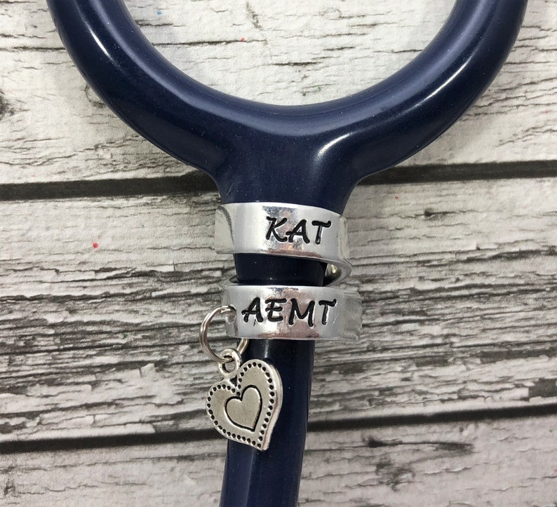 Stethoscope ID With Charm Stethoscope ID Tag Stethoscope Etsy