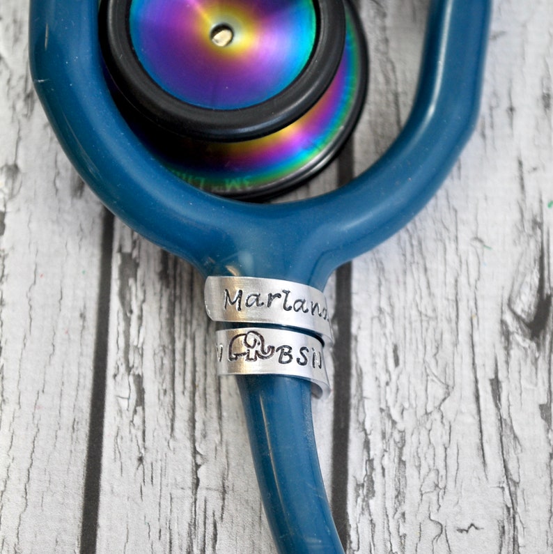 Stethoscope ID Tag Stethoscope ID Ring Nurse Gift Etsy