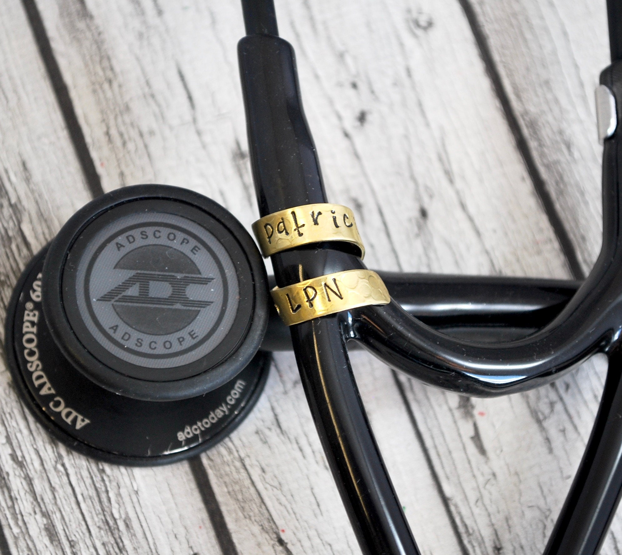 Brass Stethoscope ID Tag Stethoscope Ring Gold Stethoscope Etsy