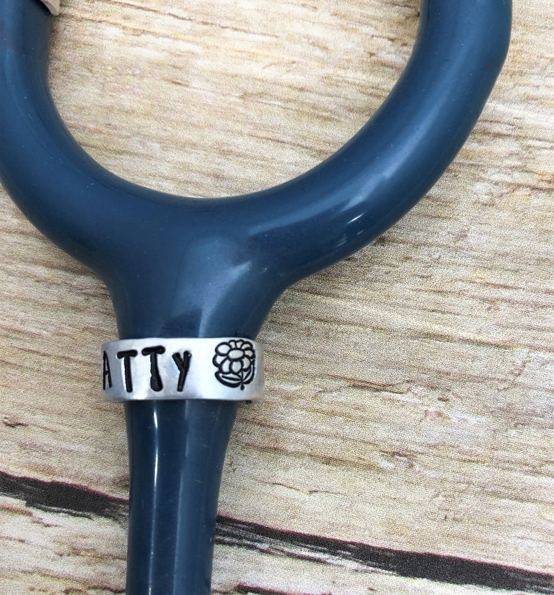 Stethoscope ID Ring Stethoscope Charm Stethoscope ID Cuff Etsy