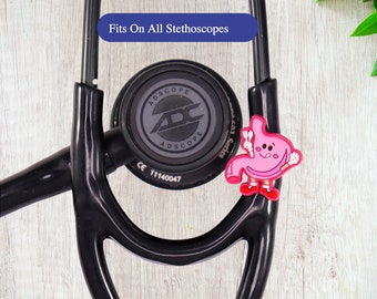 Stethoscope Charm, Stethoscope Tag Accessory, Gift for Nurse, Stethoscope Bling Charm, Stethoscope Cuff, Nurse Accessory, Stomach