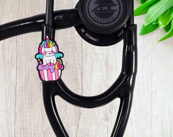 Stethoscope Charm, Stethoscope Tag Accessory, Gift for Nurse, Stethoscope Bling Charm, Stethoscope Cuff, Nurse Accessory