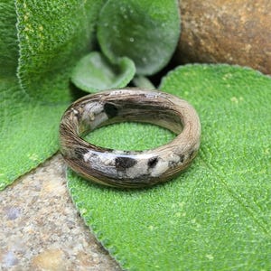 6mm RING BAND made from your preserved Wedding or Memorial Flowers or Pet Cremains or Fur  - Custom Bridal or Funeral Keepsake