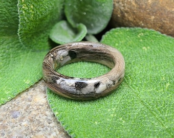 6mm RING BAND made from your preserved Wedding or Memorial Flowers or Pet Cremains or Fur  - Custom Bridal or Funeral Keepsake