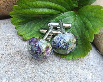 CUFFLINKS made from your preserved Wedding or Memorial Flowers Pet Cremains Fur Custom Bridal or Funeral Keepsake - CANYON