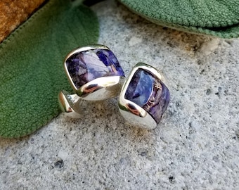 CUFFLINKS made from your preserved Wedding or Memorial Flowers Pet Cremains or Fur Custom Bridal or Funeral Keepsake - GROVE Sterling Silver