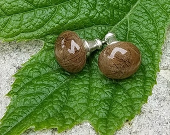 EARRINGS made from your preserved Wedding or Memorial Flowers or Pet Cremains or Fur  Custom Bridal or Funeral Keepsake   FREESIA
